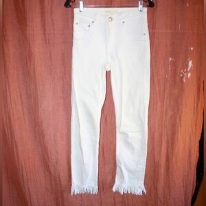 Maje Raw Hem White Jeans 🌵34